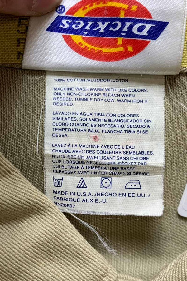 MADE IN USA 70-80'S L/S DONNELL PATCH WORK SHIRT / BEIGE [SIZE: XL USED]