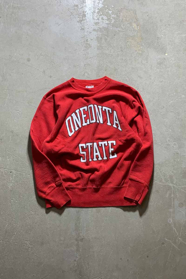 MADE IN USA 83-85'S ONEONTA REVERSE WEAVE SWEATSHIRT Mid Tricot Tag / RED [SIZE: L USED]