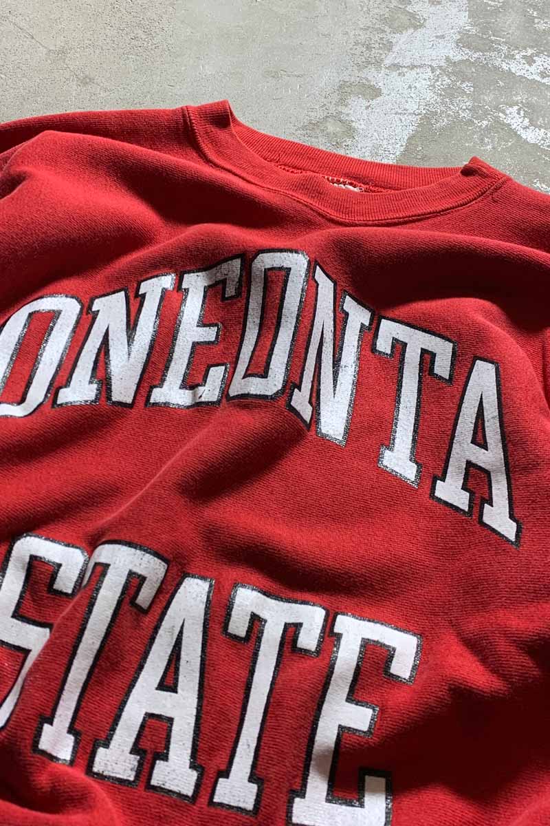 MADE IN USA 83-85'S ONEONTA REVERSE WEAVE SWEATSHIRT Mid Tricot Tag / RED [SIZE: L USED]
