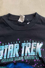 画像をギャラリービューアに読み込む, MADE IN MEXICO 98&#39;S S/S STAR TREK GRAND SLAM SHOW PRINT MOVIE T-SHIRT / BLACK [SIZE: L USED]
