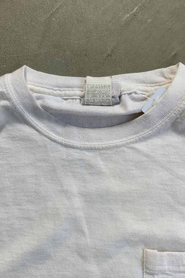 L/S BLACK HILLS BACK PRINT T-SHIRT / WHITE [SIZE: M USED]