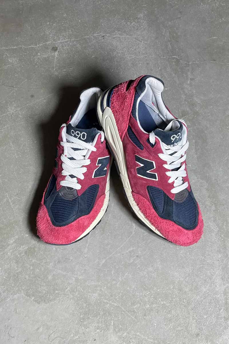 MADE IN USA M990 AD2 SNEAKERS / RED/NAVY [SIZE: US10 (equivalent to 28.0cm) USED]