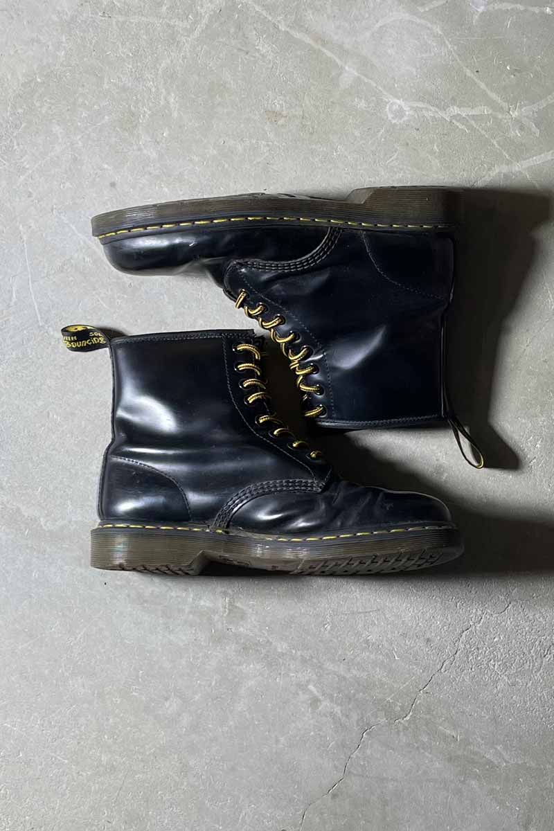 8-HOLE LEATHER BOOTS / BLACK [SIZE: US8.0 (approx. 26.0cm) USED]