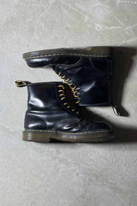 8-HOLE LEATHER BOOTS / BLACK [SIZE: US8.0(26.0cm相当) USED]