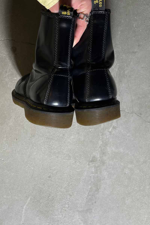 8-HOLE LEATHER BOOTS / BLACK [SIZE: US8.0 (approx. 26.0cm) USED]