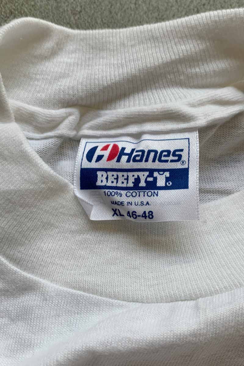 MADE IN USA 91'S S/S IHSA PRINT T-SHIRT / WHITE [SIZE: XL DEADSTOCK/NOS]