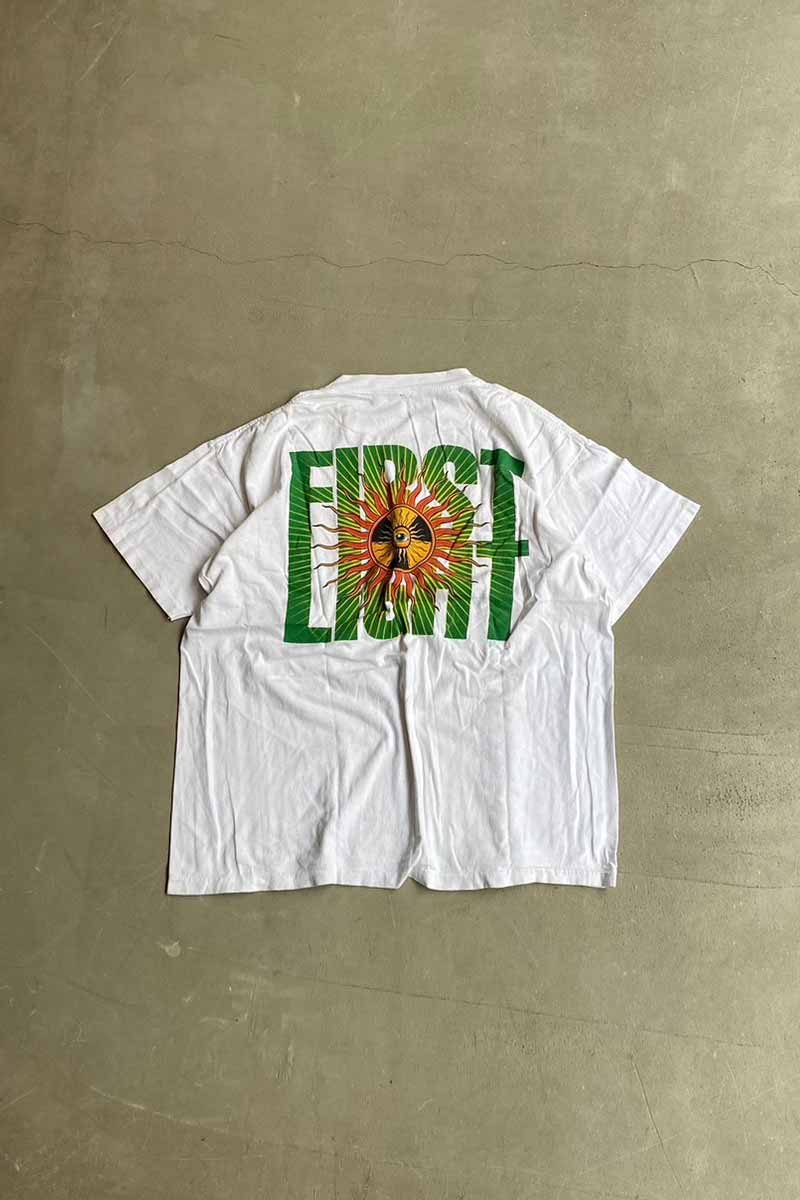 90'S S/S FIRST BACK PRINT T-SHIRT / WHITE [SIZE: L USED]