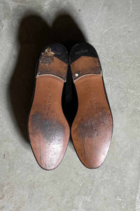 MADE IN ITALY ENAMEL LEATHER LOAFERS / BLACK [SIZE: US10.5(28.5cm相当) NOS/DEADSTOCK]