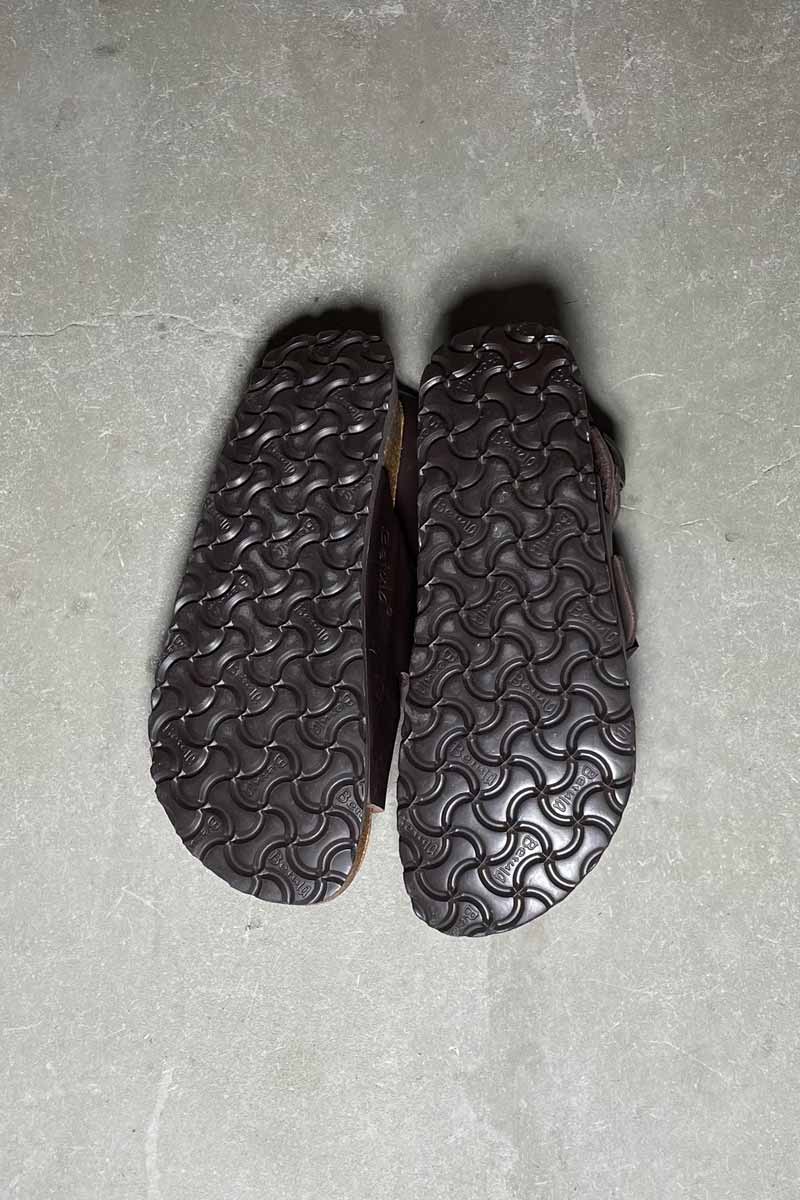Y2K EARLY 00'S LEATHER SANDALS / BROWN [SIZE: US8.0 (26.0cm) DEADSTOCK NOS/NOS]