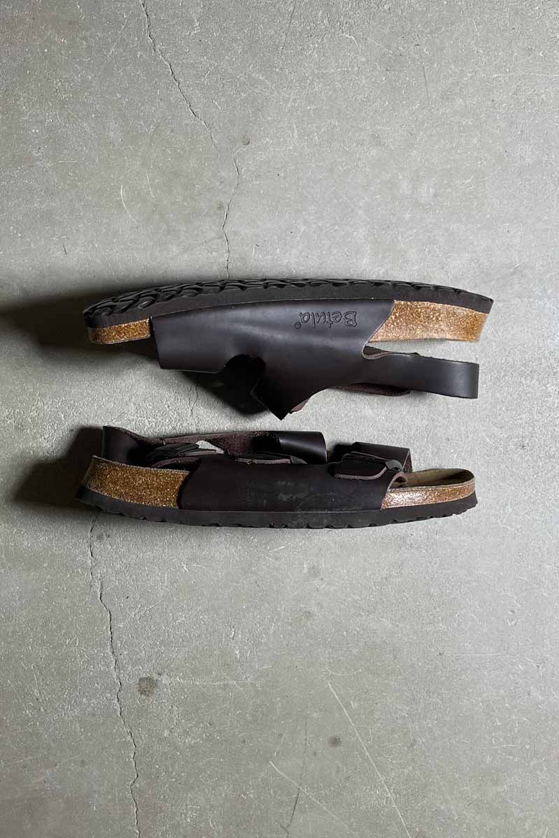 Y2K EARLY 00'S LEATHER SANDALS / BROWN [SIZE: US8.0 (26.0cm equivalent) DEADSTOCKNOS/NOS]