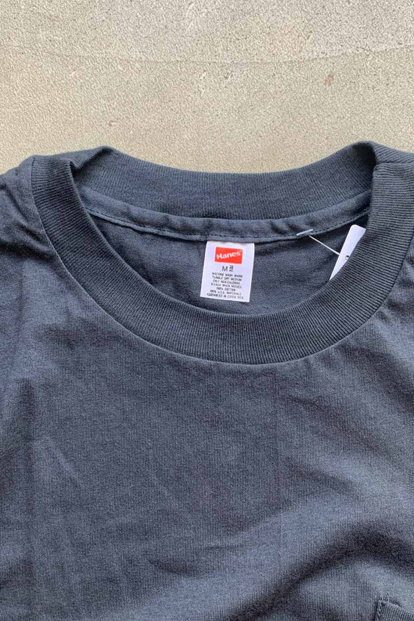 MADE IN USA 90'S S/S POCKET T-SHIRT / BLACK [SIZE: M DEADSTOCK/NOS]