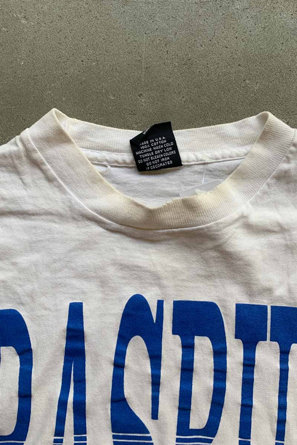 MADE IN USA 90'S S/S STRASBURG PRINT T-SHIRT / WHITE [SIZE: XL USED]