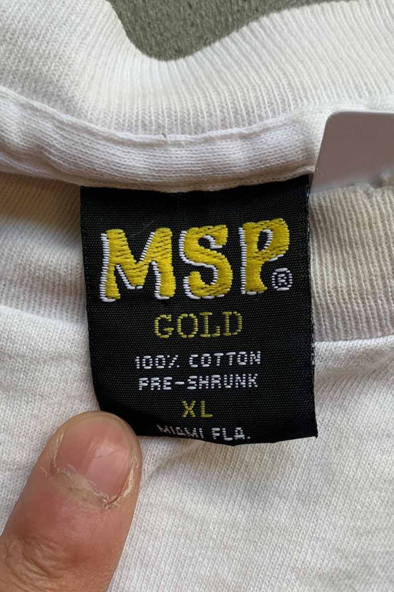 MADE IN USA 90'S S/S STRASBURG PRINT T-SHIRT / WHITE [SIZE: XL USED]