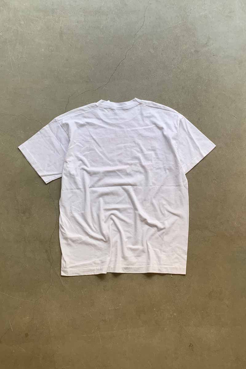 MADE IN USA 95'S S/S KOUTS PORK FEST PRINT T-SHIRT / WHITE [SIZE: L USED]