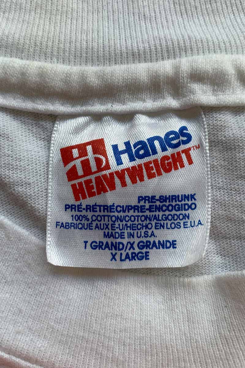 MADE IN USA 90'S S/S HAPPY HALLOWEEN PRINT T-SHIRT / WHITE [SIZE: XL USED]