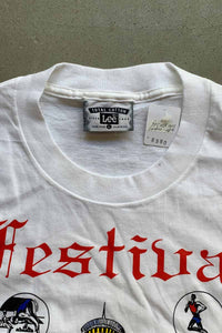 MADE IN USA 93'S S/S SAN ANTONIO PRINT T-SHIRT / WHITE [SIZE: L DEADSTOCK/NOS]