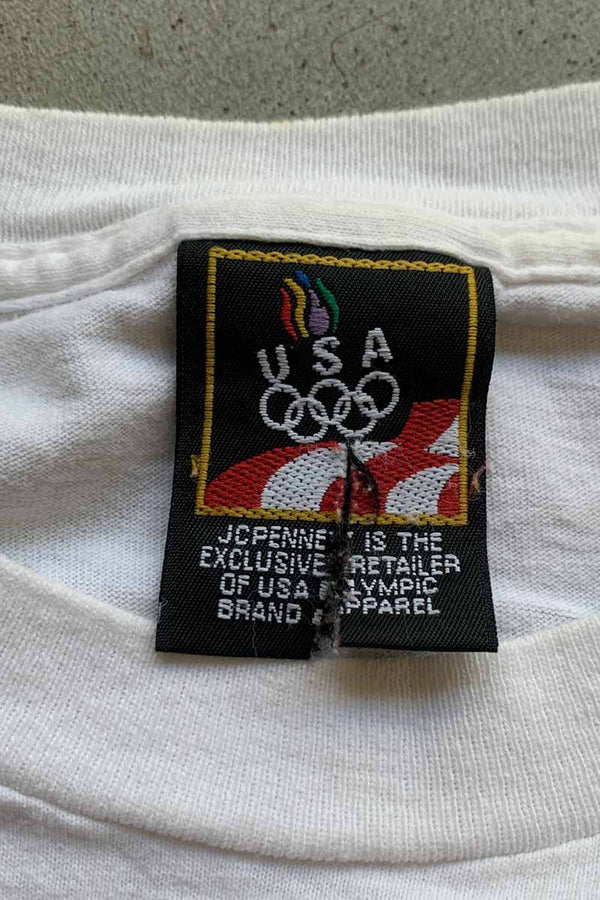 MADE IN USA 95'S S/S RIDE WITH THE WIND PRINT MOTORCYCLE T-SHIRT / WHITE [SIZE: XL USED]