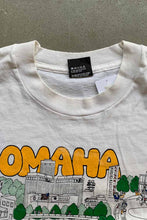 画像をギャラリービューアに読み込む, MADE IN USA 90&#39;S S/S OMAHA PRINT ART T-SHIRT / WHITE [SIZE: XL USED]
