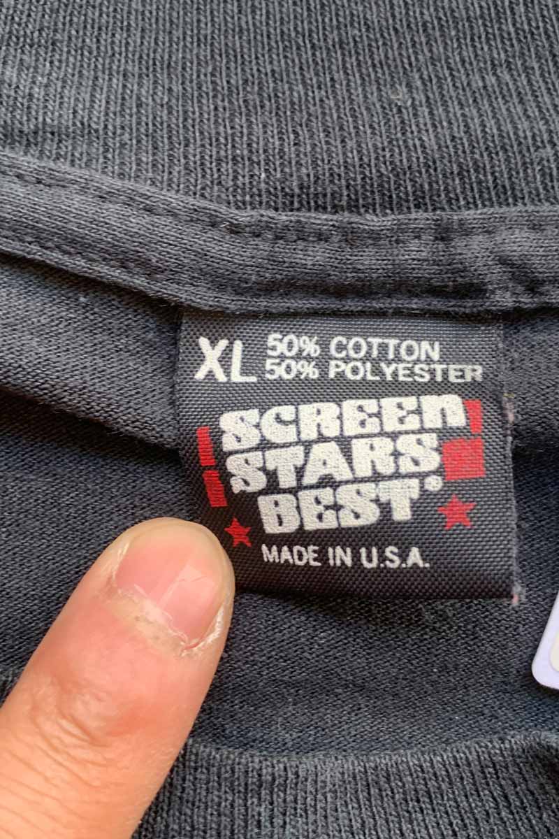 MADE IN USA 90'S S/S 69 BEAVER ST. PRINT ADVERTISING T-SHIRT / BLACK [SIZE: XL USED]