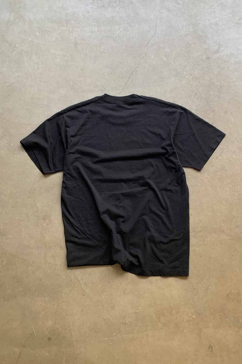 MADE IN USA 90'S S/S 69 BEAVER ST. PRINT ADVERTISING T-SHIRT / BLACK [SIZE: XL USED]