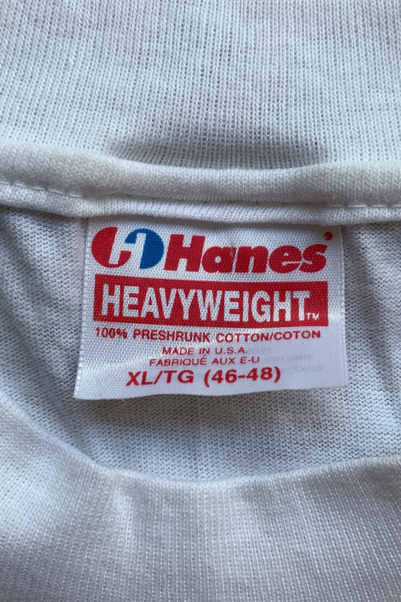 MADE IN USA 91'S S/S DOODAH PRINT ADVERTISING T-SHIRT / WHITE [SIZE: XL USED]