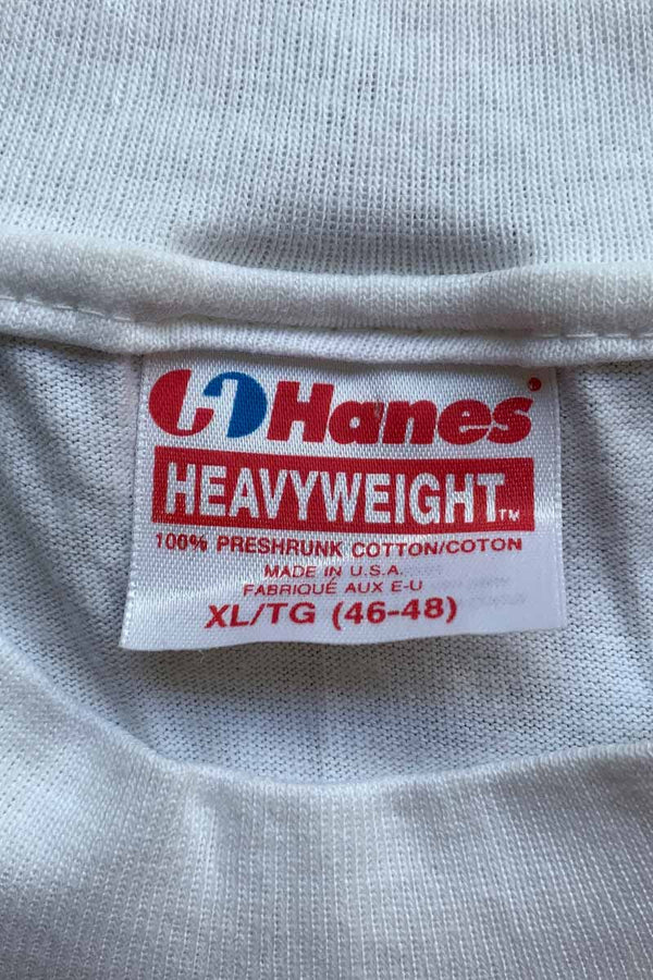 MADE IN USA 91'S S/S DOODAH PRINT ADVERTISING T-SHIRT / WHITE [SIZE: XL USED]