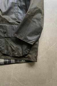 MADE IN ENGLAND CLASSIC BEAUFORT OIL WAXED JACKET / KHAKI [SIZE:L相当 USED]