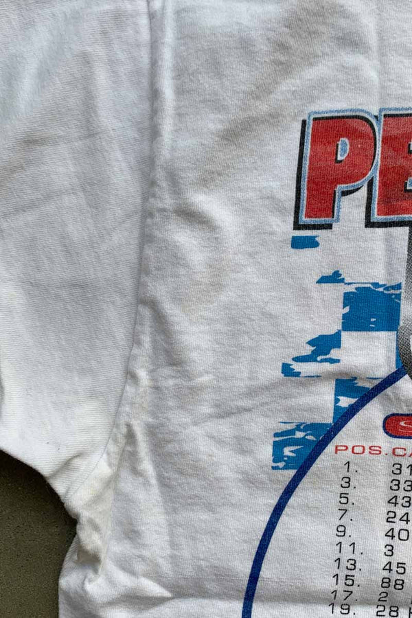 99'S S/S PENNSYLVANIA PRINT RACING T-SHIRT / WHITE [SIZE: L USED]