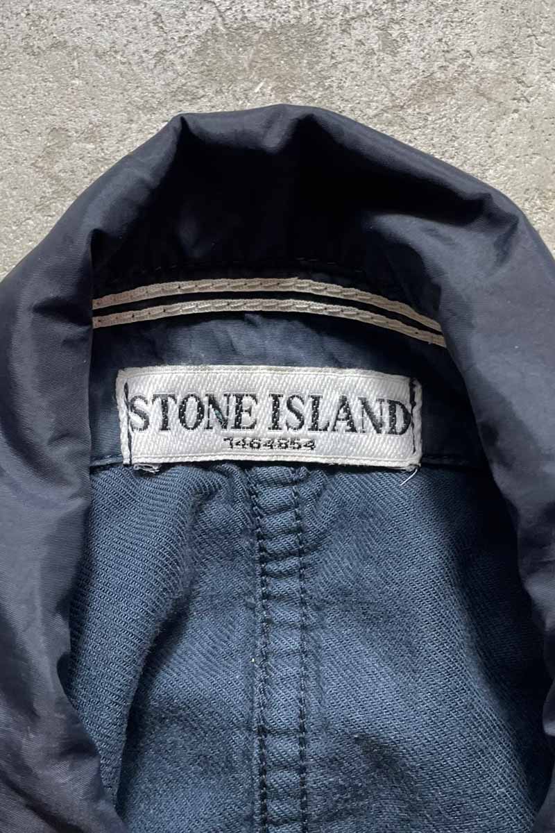 Y2K 08'S NYLON ZIP UP SHIRT JACKET / NAVY [SIZE: XL USED]