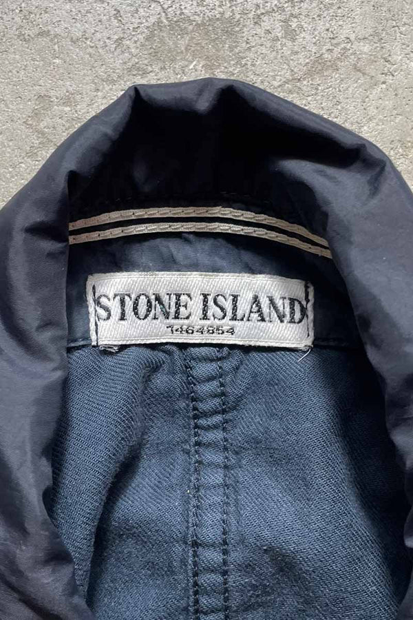 Y2K 08'S NYLON ZIP UP SHIRT JACKET / NAVY [SIZE: XL USED]