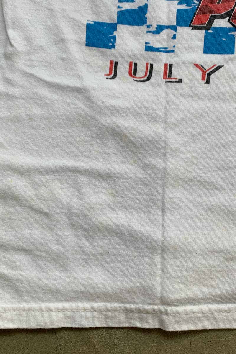 99'S S/S PENNSYLVANIA PRINT RACING T-SHIRT / WHITE [SIZE: L USED]