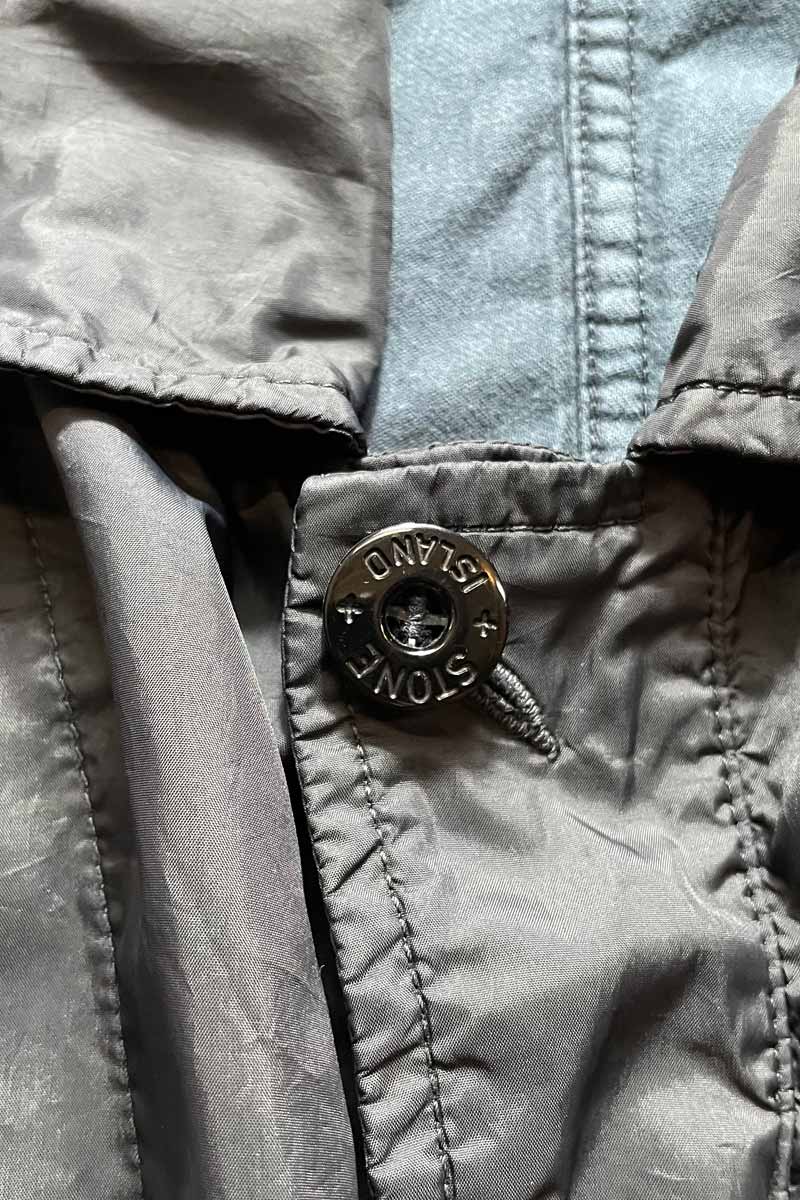 Y2K 08'S NYLON ZIP UP SHIRT JACKET / NAVY [SIZE: XL USED]
