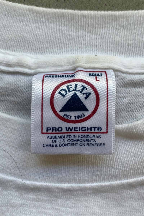 99'S S/S PENNSYLVANIA PRINT RACING T-SHIRT / WHITE [SIZE: L USED]