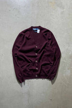 画像をギャラリービューアに読み込む, 90&#39;S CASHMERE KNIT CARDIGAN / WINE RED [SIZE: L USED]
