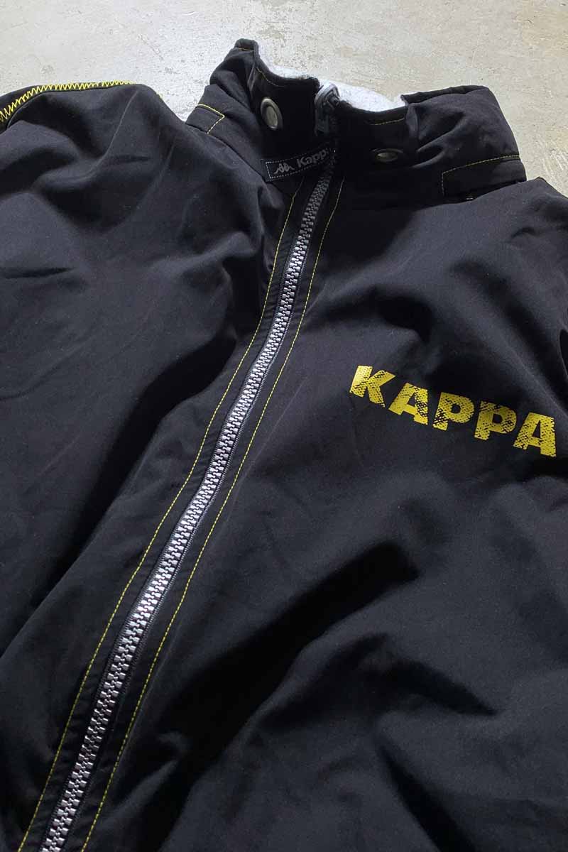 Y2K EARLY 00'S ZIP UP REVERSIBLE FLEECE NYLON JACKET / BLACK / GRAY [SIZE: XL USED]