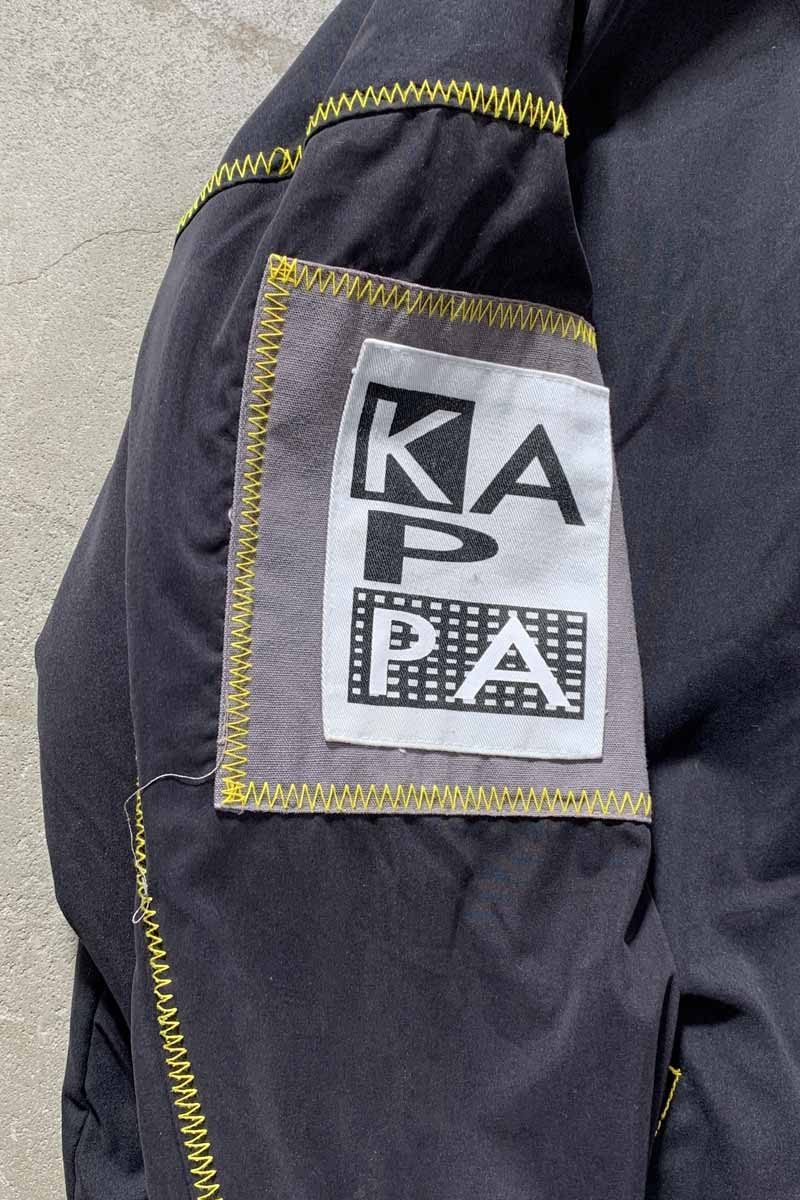 Y2K EARLY 00'S ZIP UP REVERSIBLE FLEECE NYLON JACKET / BLACK / GRAY [SIZE: XL USED]