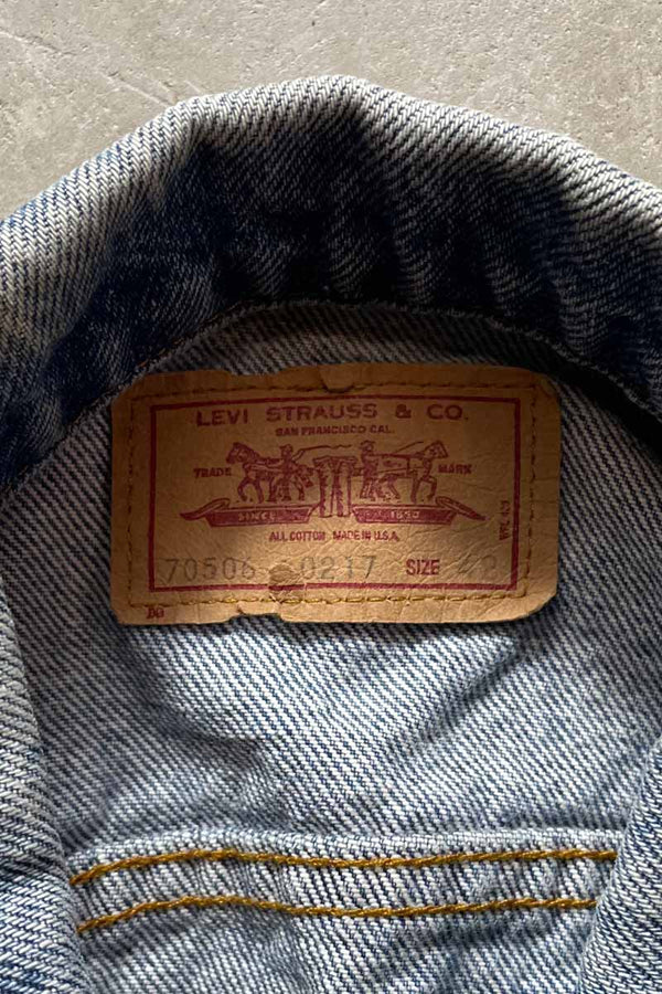 MADE IN USA 80'S 70506-0217 4TH TYPE DENIM JACKET / INDIGO [SIZE: 42 USED]