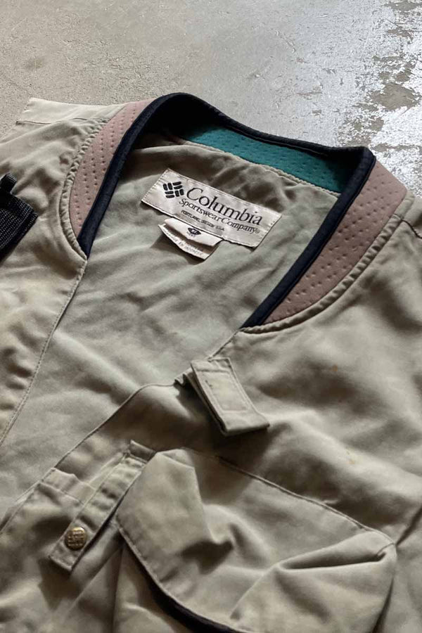 Y2K EARLY 00'S PFG VEST / KHAKI [SIZE: XL USED]