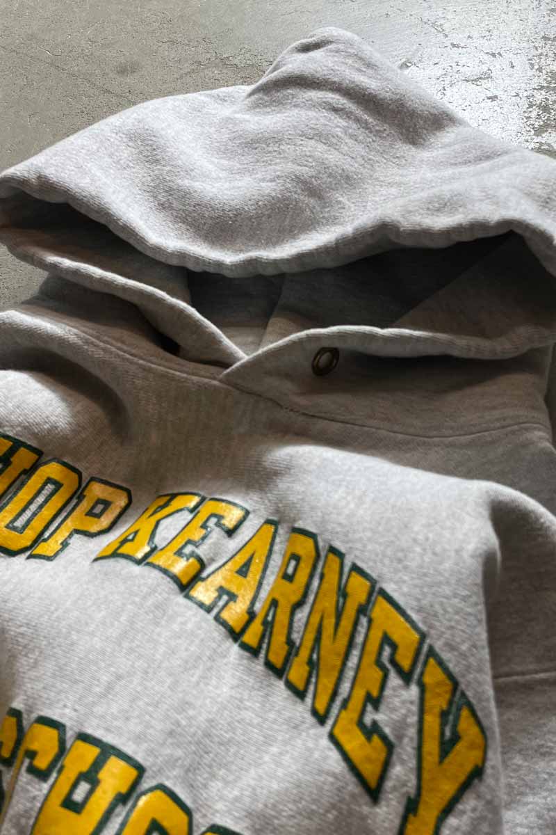 MADE IN USA 90'S BKHS REVERSE WEAVE SWEAT HOODIE / GREY [SIZE:M USED]