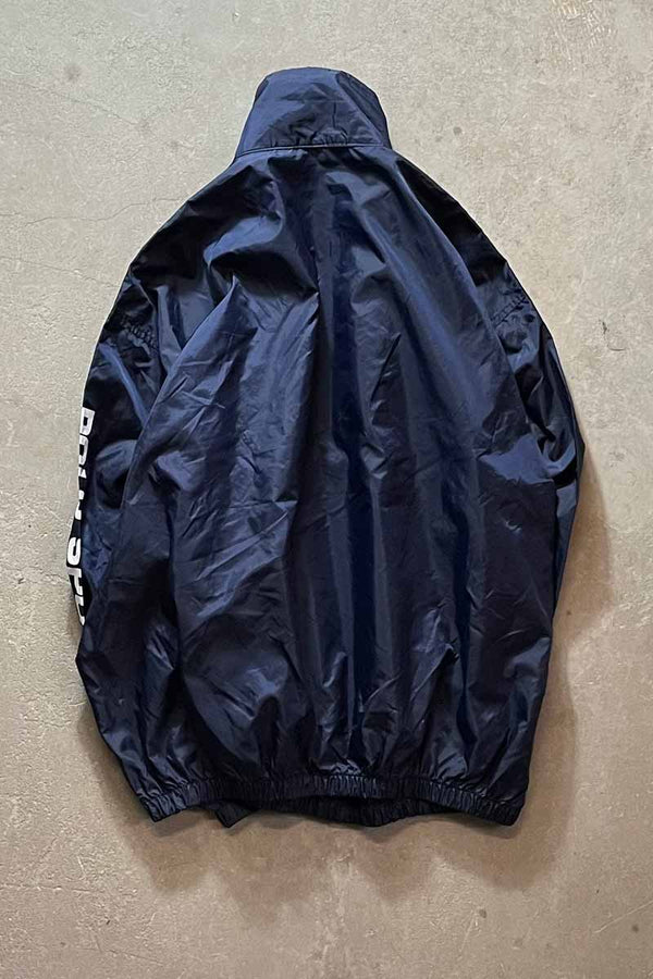90'S NYLON HALF ZIP ANORAK JACKET / NAVY [SIZE: Equivalent to XL USED]