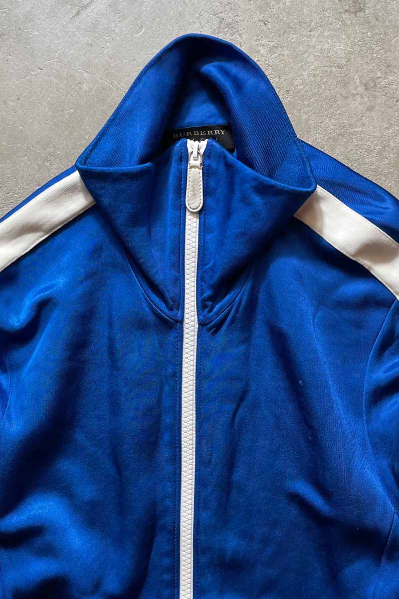 MADE IN ITALY TRACK JACKET / BLUE/WHITE [SIZE: L USED]