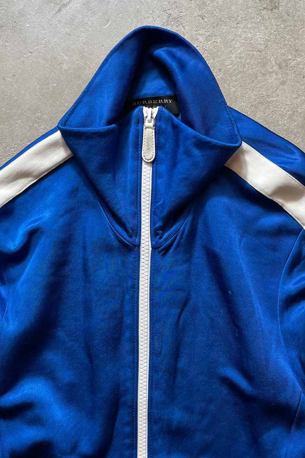 MADE IN ITALY TRACK JACKET / BLUE/WHITE [SIZE: L USED]