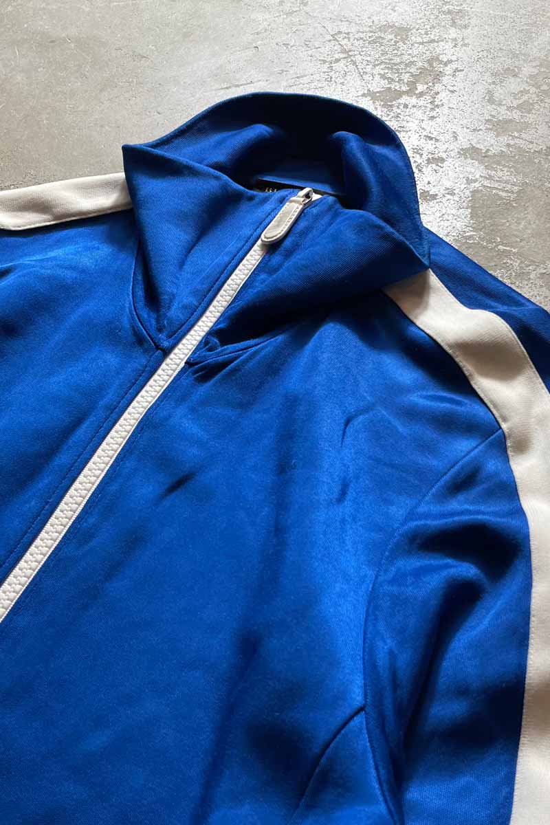 MADE IN ITALY TRACK JACKET / BLUE/WHITE [SIZE: L USED]