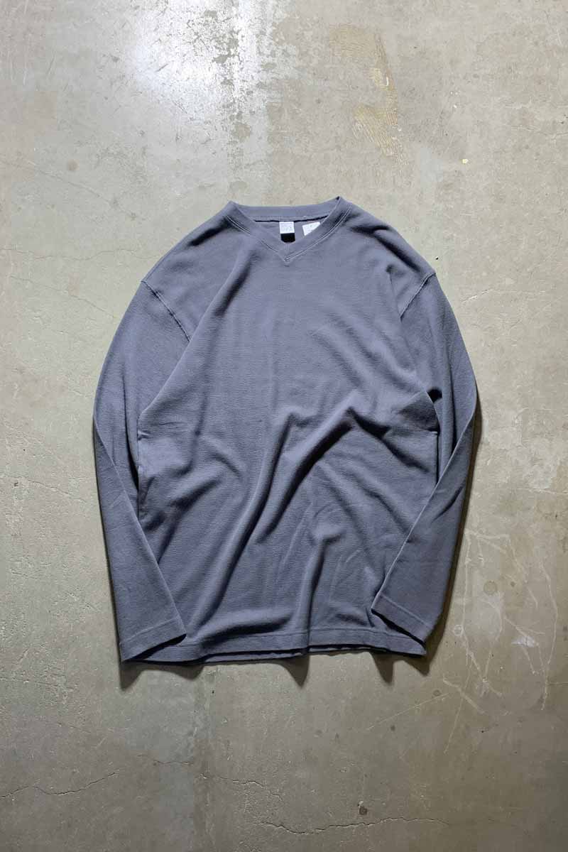 L/S THERMAL V-NECK T-SHIRT / CHARCOAL [SIZE: M USED]