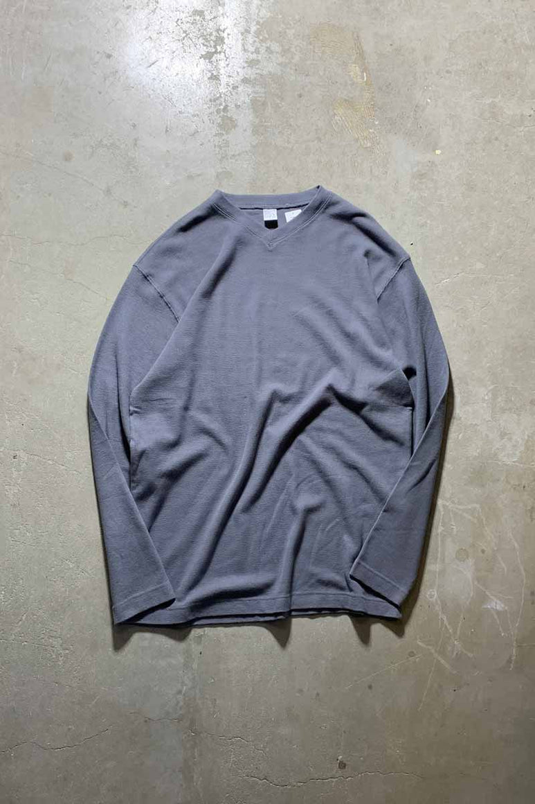 L/S THERMAL V-NECK T-SHIRT / CHARCOAL [SIZE: M USED]