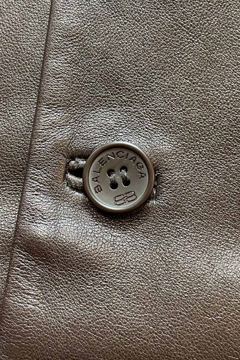 97'S LAMB LEATHER JACKET / BROWN [SIZE: L equivalent USED]
