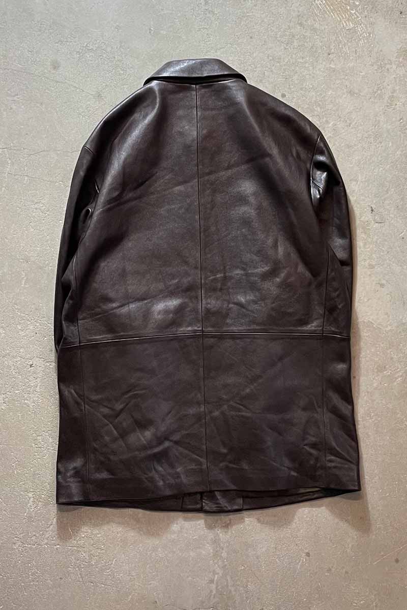 97'S LAMB LEATHER JACKET / BROWN [SIZE: L equivalent USED]