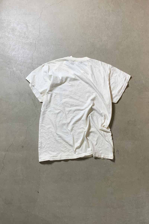 80'S S/S TOM PETTY AND THE HEARTBREAKERS PRINT BAND T-SHIRT / WHITE [SIZE: L USED]