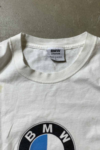 MADE IN USA 90'S S/S LOGO PRINT ADVERTISING T-SHIRT / WHITE [SIZE: L USED]