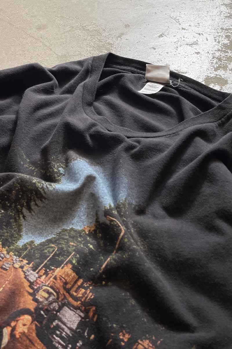 Y2K EARLY 00'S ABBEY ROAD PRINT BAND T-SHIRT/ BLACK [SIZE: 2XL USED]